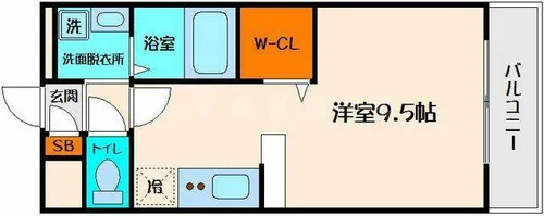 アンプルールフェールSHIBATA【2階】の間取り