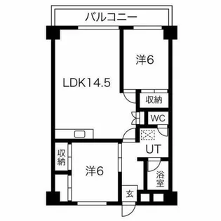 大阪府吹田市佐井寺南が丘【マンション】の間取り