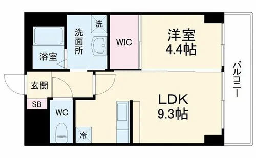 サイレンス服部【4階】の間取り