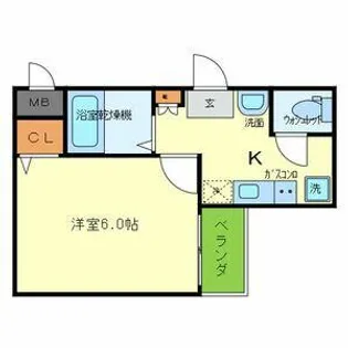 Wins Court Hattori【4階】の間取り