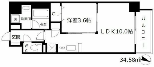 アーバネックス堂島【12階】の間取り