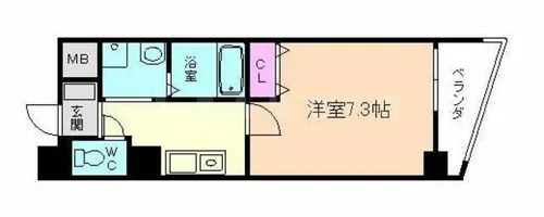 カスタリア新梅田【2階】の間取り