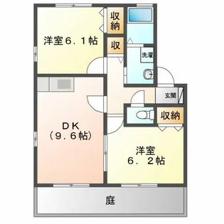 カトルセゾンB棟【108号室】の間取り