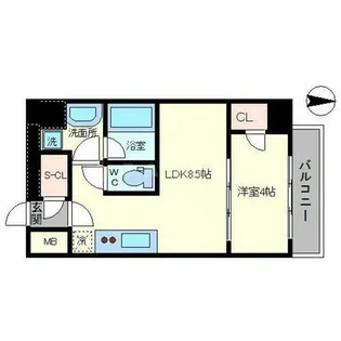 ブエナビスタ江坂広芝町【8階】の間取り