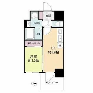 セレニテ新大阪グランデ シュッド【0605号室】の間取り