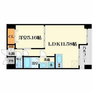 ノルデンハイム江坂【9階】の間取り