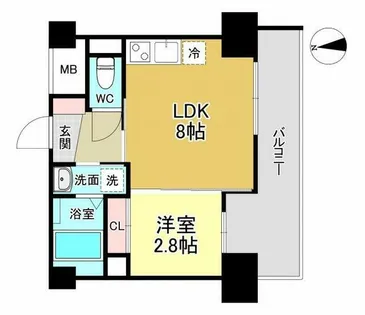 アドバンス江坂ラシュレ【2階】の間取り