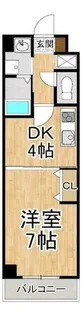 イクスコート大津駅前【9階】の間取り