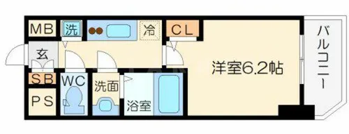 メインステージ大阪ノースマーク【7階】の間取り