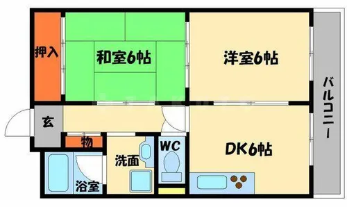 大阪府豊中市上新田3丁目【マンション】の間取り