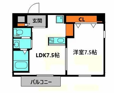 ラムール守口【7階】の間取り