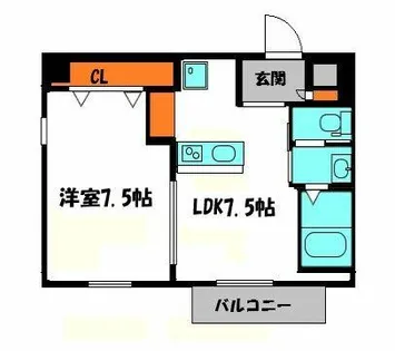 ラムール守口【7階】の間取り
