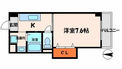 ロジュマン門真【6階】の間取り