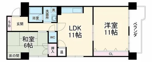 シティコーポ道頓堀【4階】の間取り