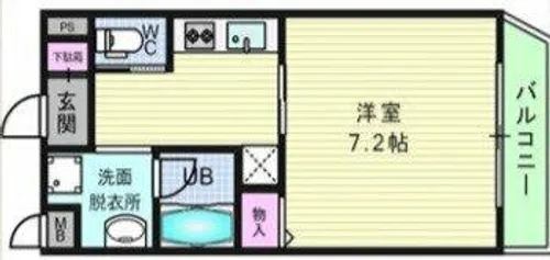 ルクール今里【4階】の間取り