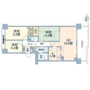 RICイーストコート7番街1番館【1階】の間取り