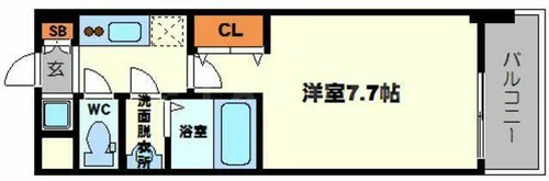 ファーストステージ江坂パークサイド【9階】の間取り