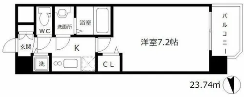 メインステージ大阪福島【7階】の間取り