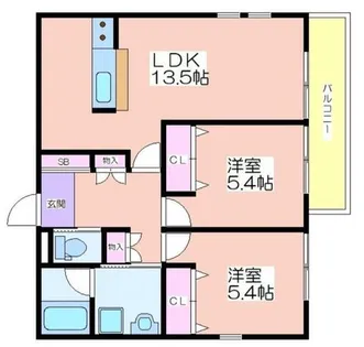 Citron Kitakagaya【301号室】の間取り