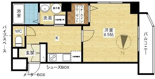 クリスタルグランツ新大阪【9階】の間取り