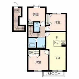 MAST COURT加古川南 A棟【2階】の間取り