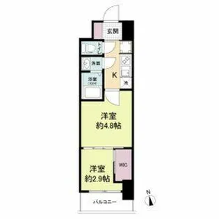 大阪府大阪市浪速区桜川1丁目【マンション】の間取り