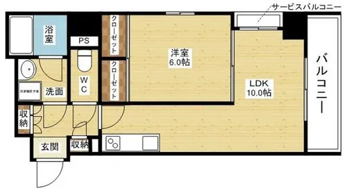 CITY SPIRE十三東【4階】の間取り