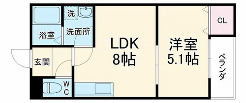 COURTYARD Shimbashi【3階】の間取り