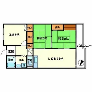 レジデンス吉川5号棟【2階】の間取り
