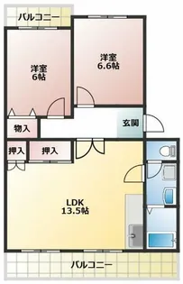 グリーンハイツ出川【202号室】の間取り