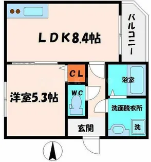 グランデ大宮通【2階】の間取り