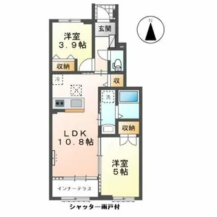 パルティール【1階】の間取り