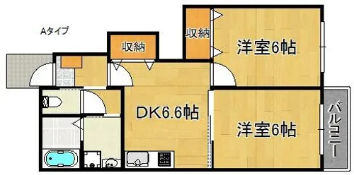 ブライトヒルズA・B棟【1階】の間取り