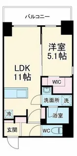 JP noie 上町台龍造寺【5階】の間取り