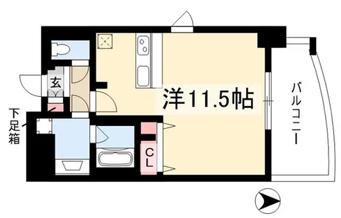 プレサンス泉アーバンゲート【15階】の間取り