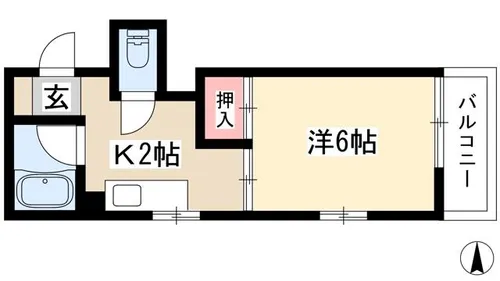 第5七福ビル【4階】の間取り