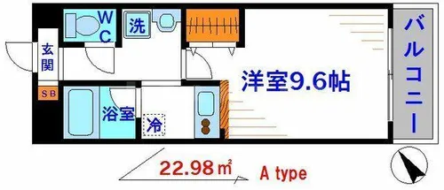 アーデン千里中央【3階】の間取り