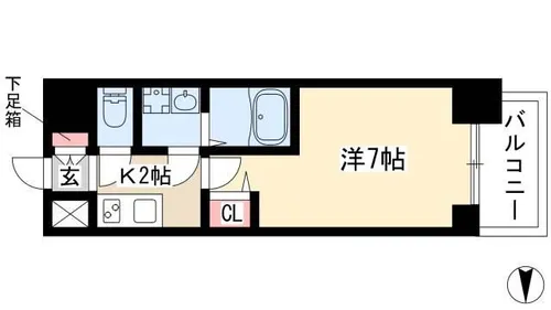 オーキッドレジデンス鶴舞【0504号室】の間取り