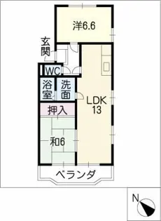 エトワール小山【2階】の間取り
