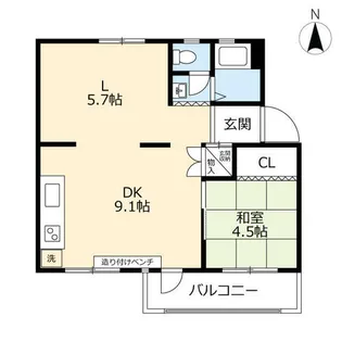 UR城野【0200053号室】の間取り