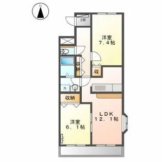 メゾン ハッピネス【2階】の間取り