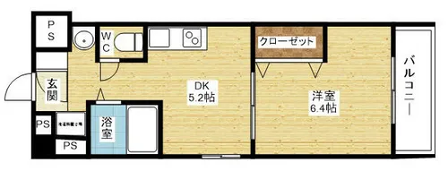 第6関根マンション【5階】の間取り
