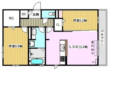 プランドール宏都B棟【303号室】の間取り