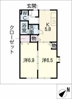 グレーシア細米【1階】の間取り