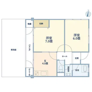 ヴィラ岡崎【1階】の間取り