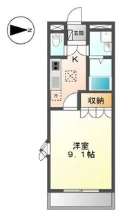 1Kの間取り画像