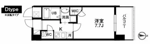クラウンハイム北心斎橋フラワーコート【4階】の間取り