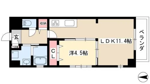 グレイスコート A【3階】の間取り