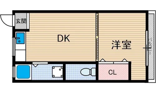 関山ビル【403号室】の間取り