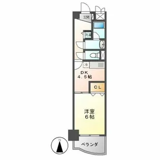 グランシャリオ名駅南【6階】の間取り